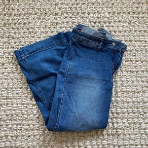 gap high rise wide leg crop jeans